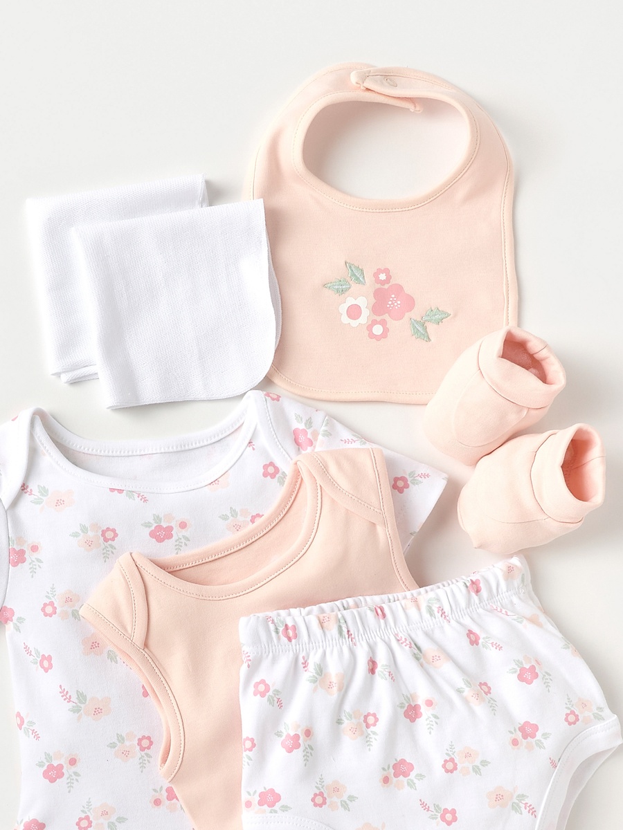 7-Piece Floral Print Clothing Gift Set