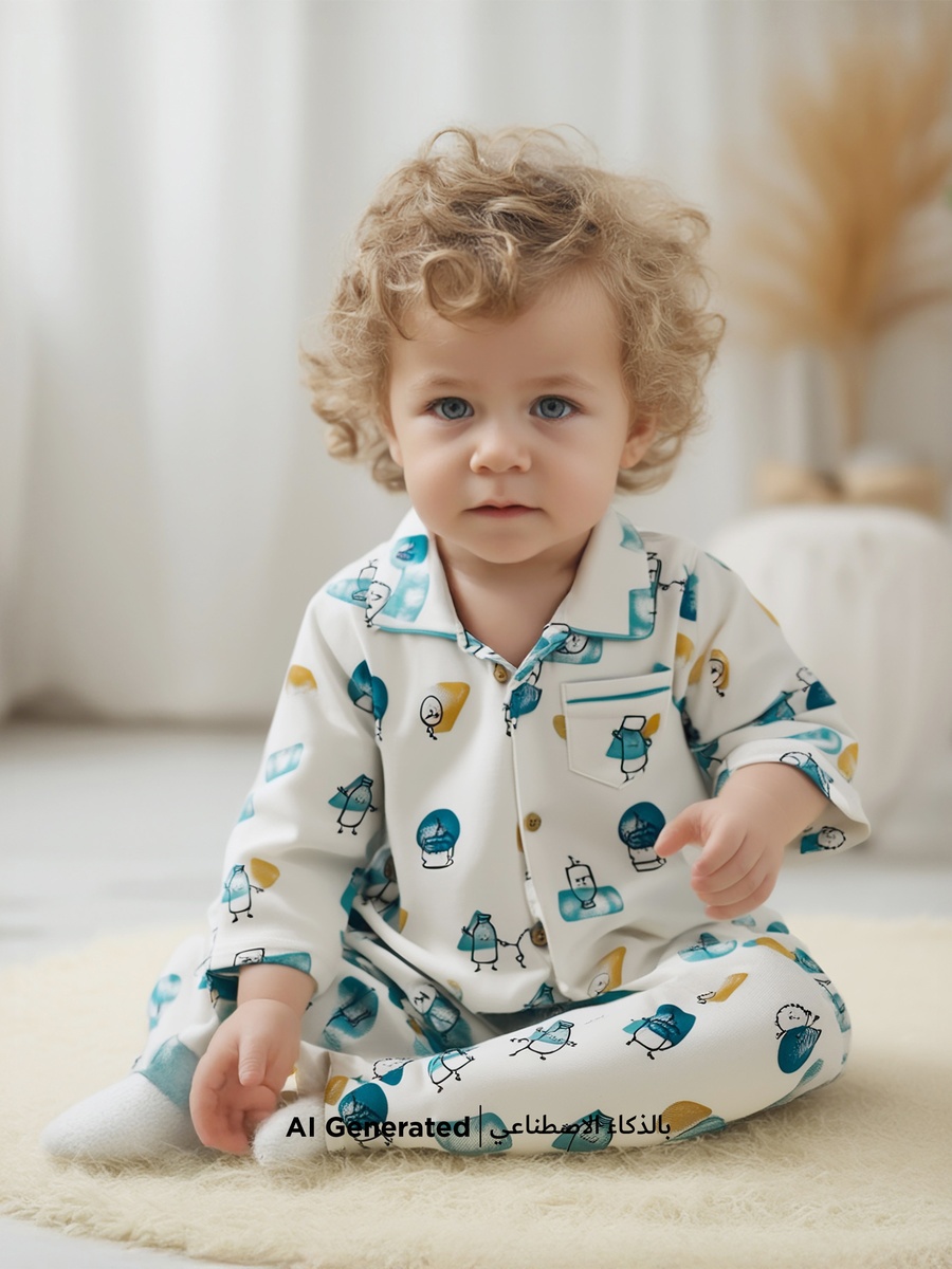 Printed Shirt and Pyjama Set