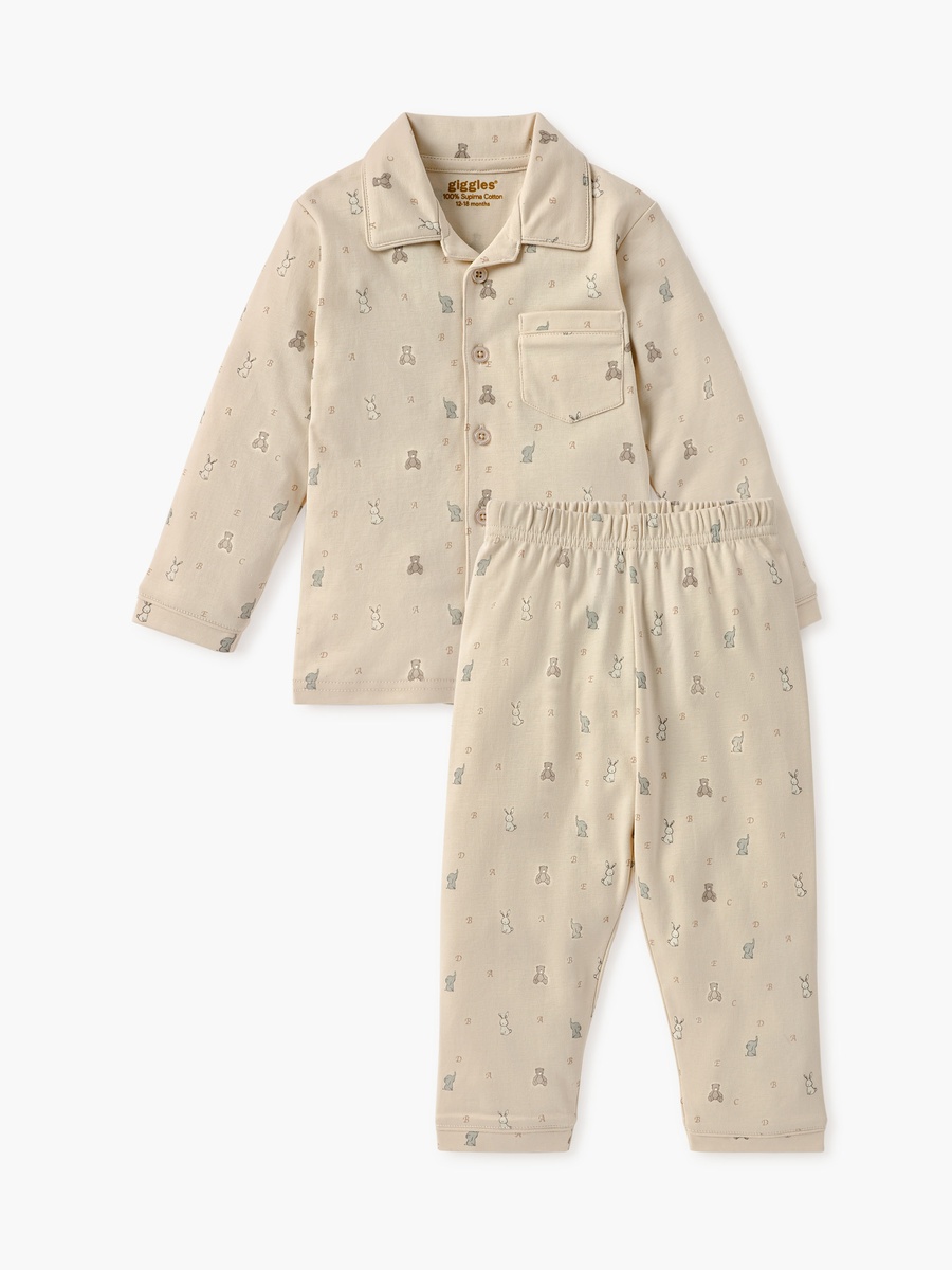 Animal Print Shirt and Pyjama Set