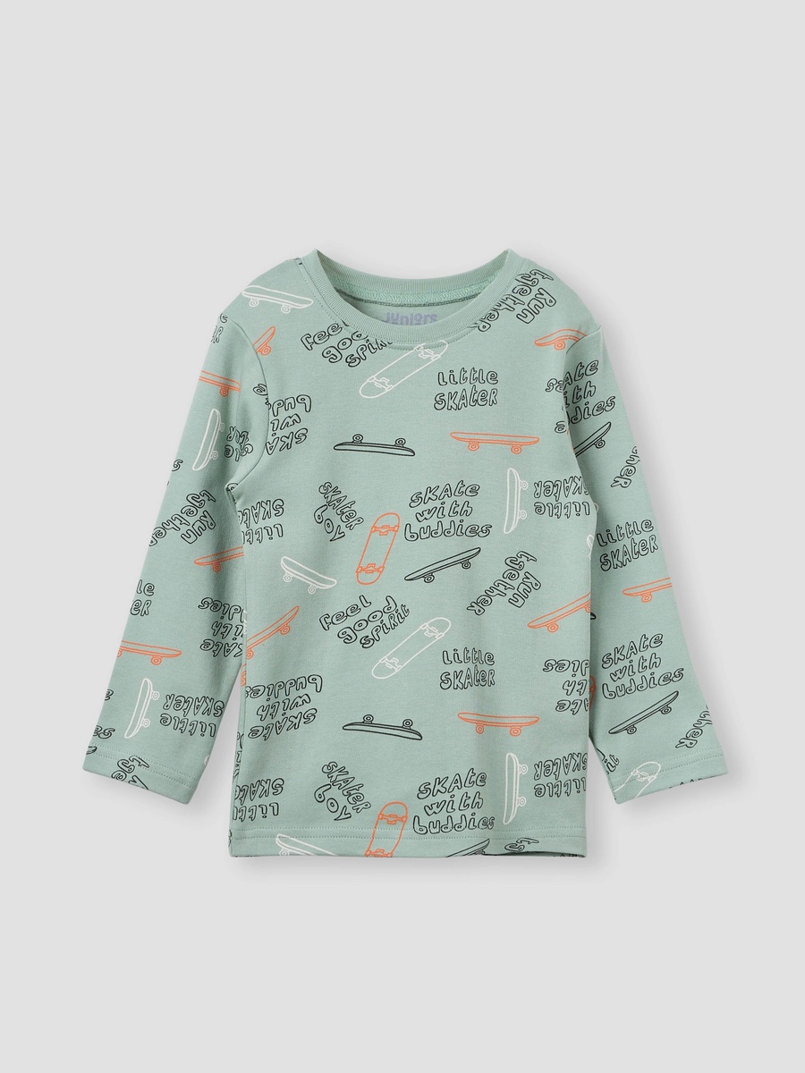 All-Over Skater Print T-Shirt and Pyjama Set