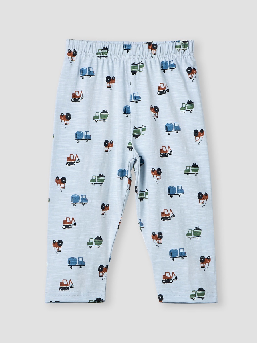 All-Over Vehicle Print T-Shirt and Pyjama Set