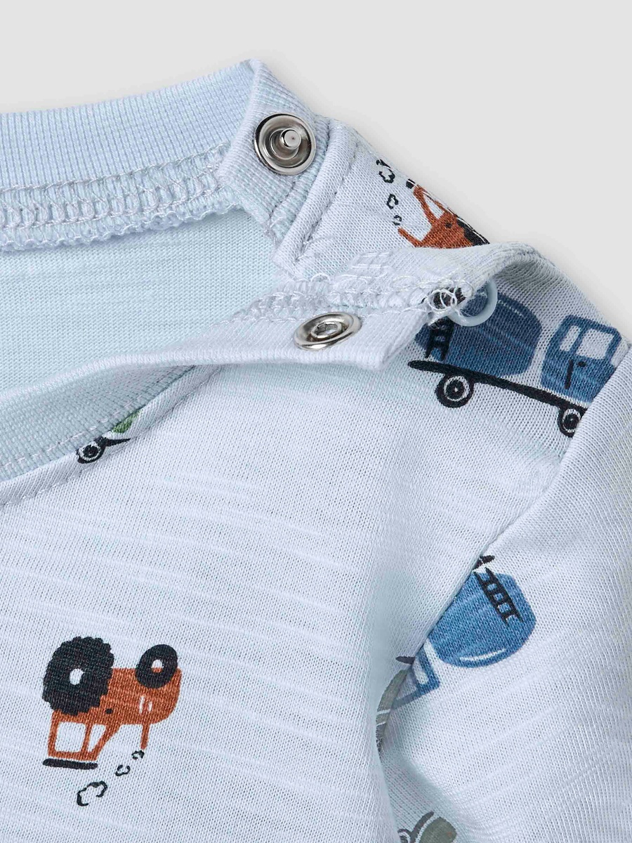All-Over Vehicle Print T-Shirt and Pyjama Set