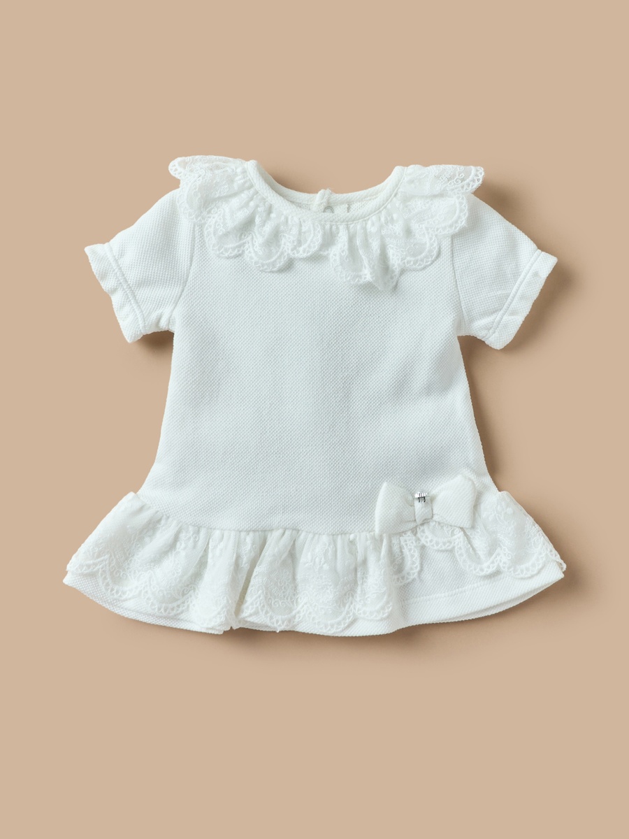 Lace Detail Short Sleeve Top and Pyjama Set