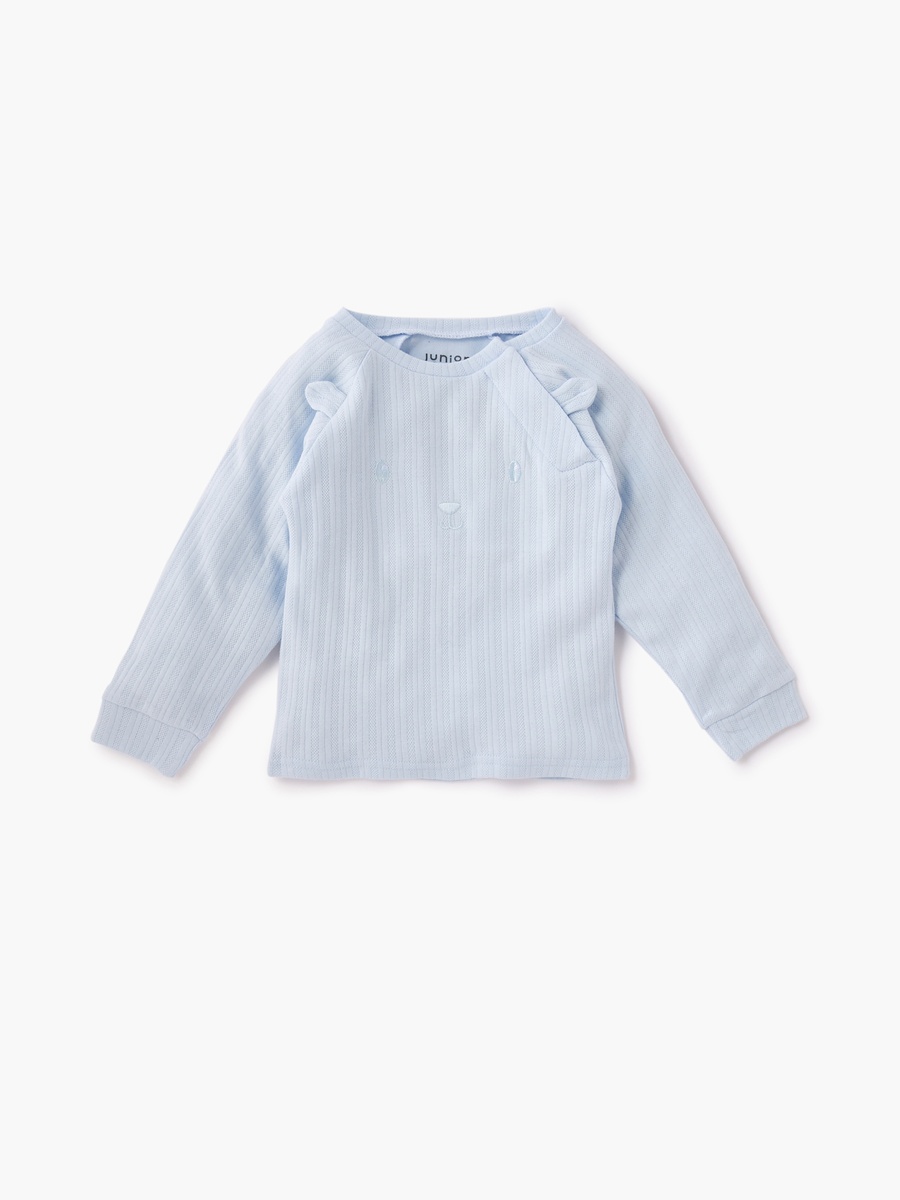 Ear Applique T-Shirt and Textured Pyjama Set