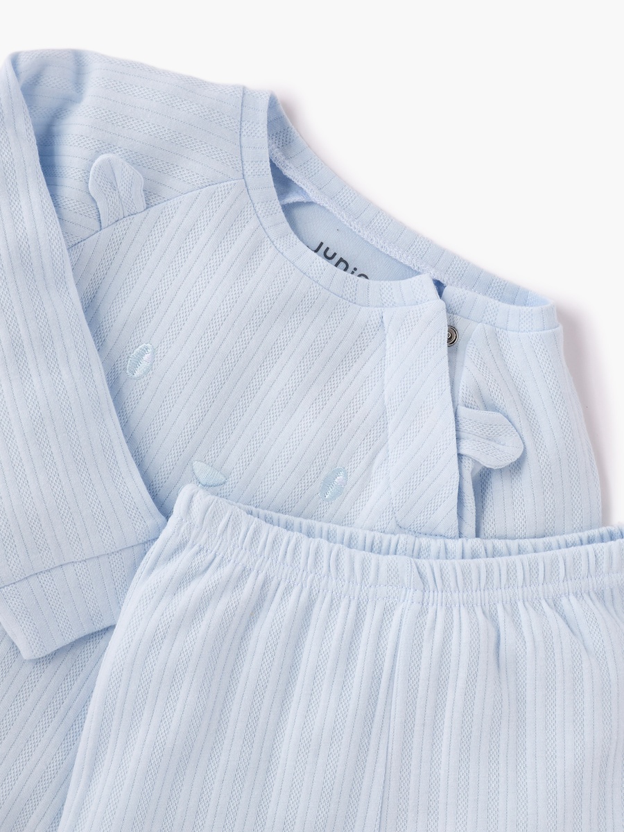Ear Applique T-Shirt and Textured Pyjama Set