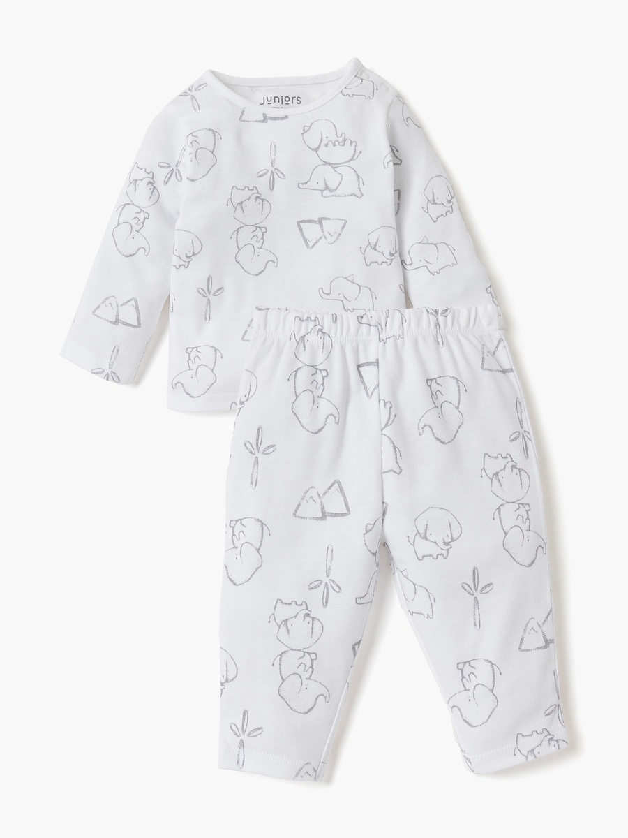 Elephant Print T-Shirt and Pyjama Set