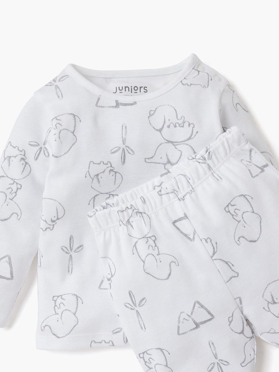 Elephant Print T-Shirt and Pyjama Set