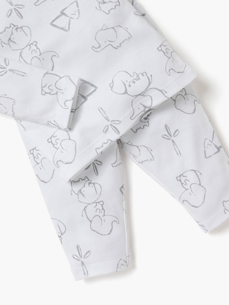 Elephant Print T-Shirt and Pyjama Set
