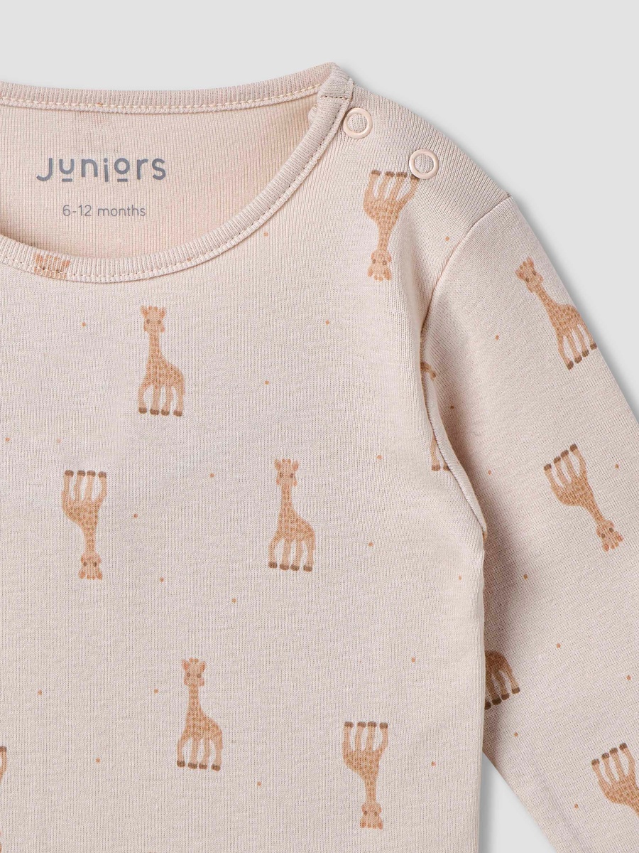 All-Over Giraffe Print T-Shirt and Pyjama Set