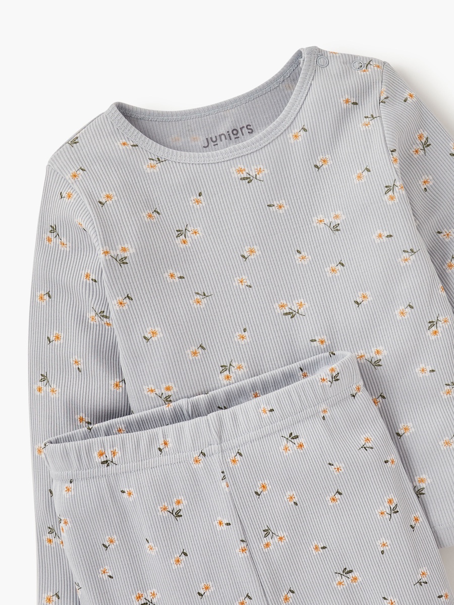 Floral Print T-Shirt and Pyjama Set