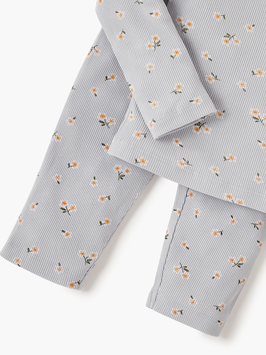 Floral Print T-Shirt and Pyjama Set
