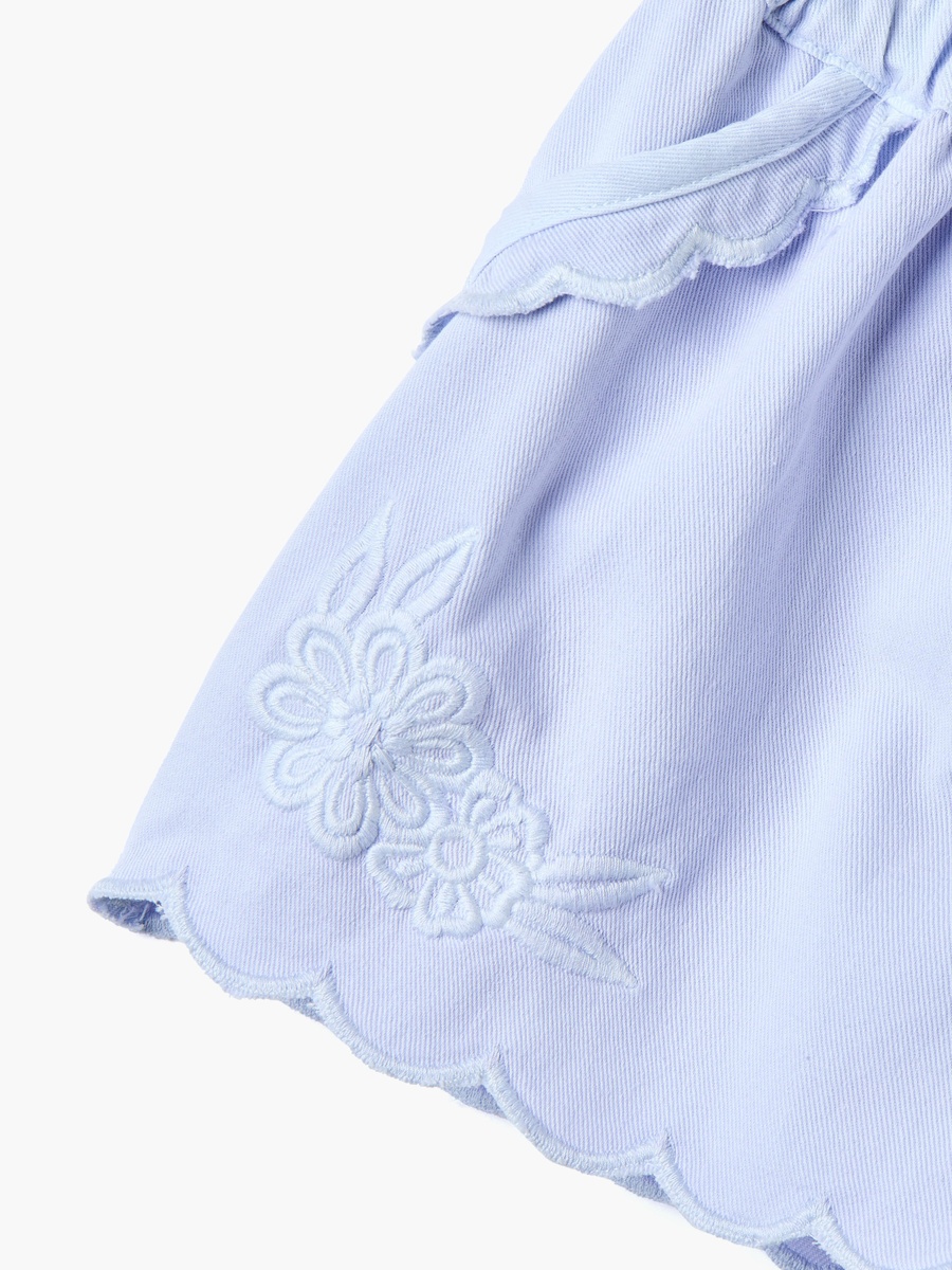 Floral Embroidered Shorts with Elasticated Waist