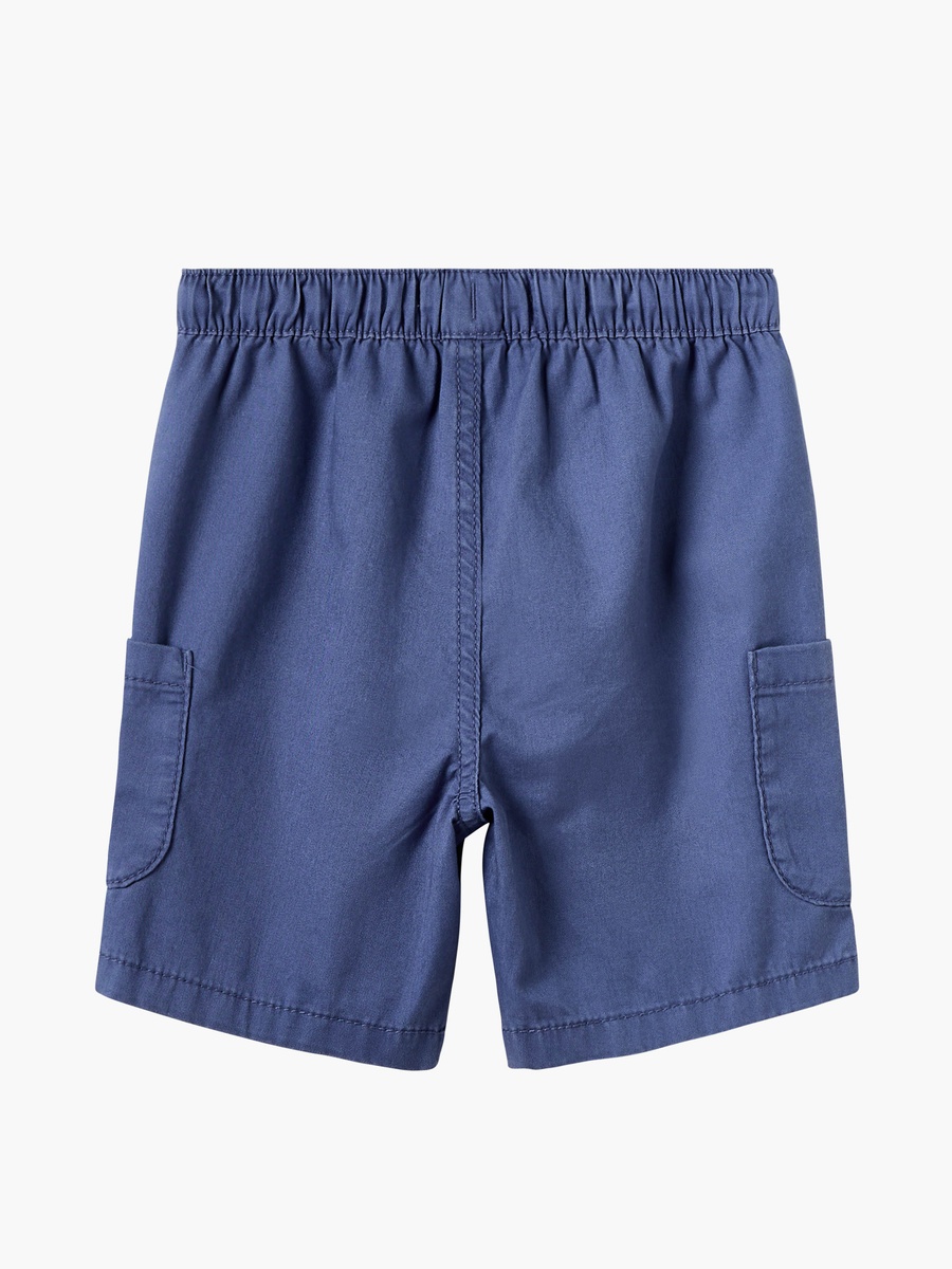 Solid Shorts with Elasticated Waistband and Pockets