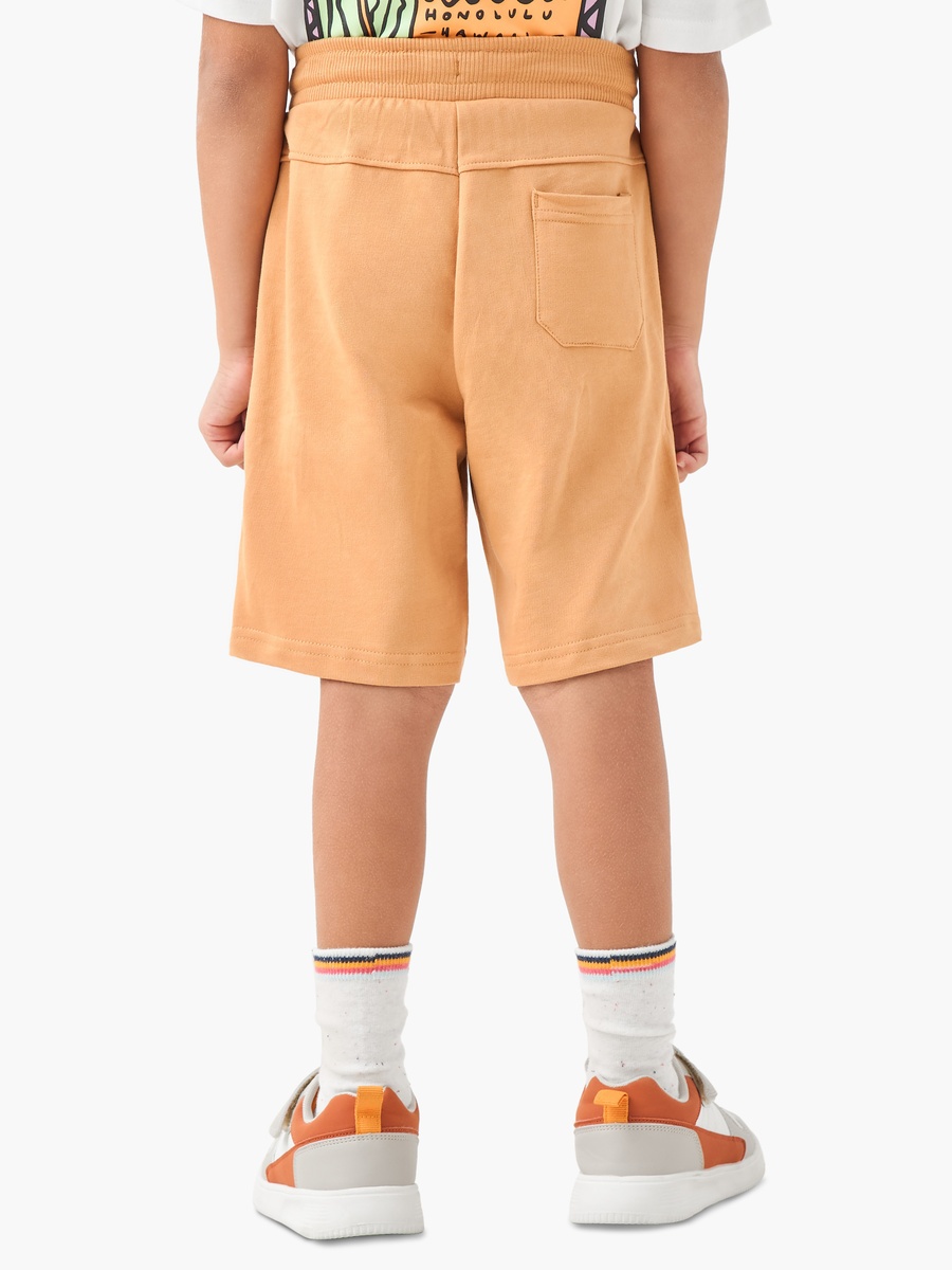 Panelled Shorts with Drawstring Closure and Pockets