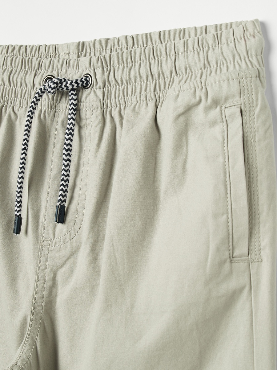 Solid Shorts with Drawstring Closure