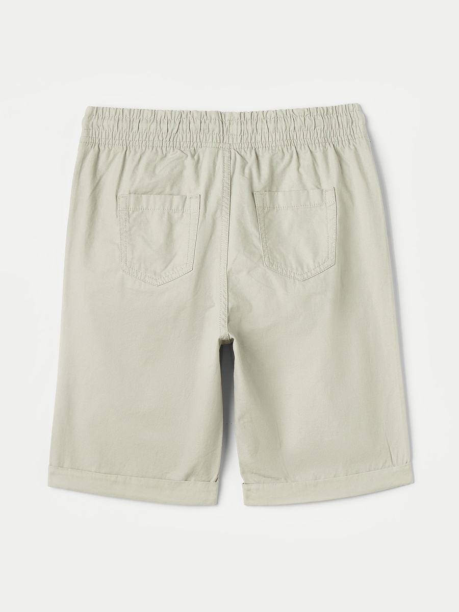 Solid Shorts with Drawstring Closure