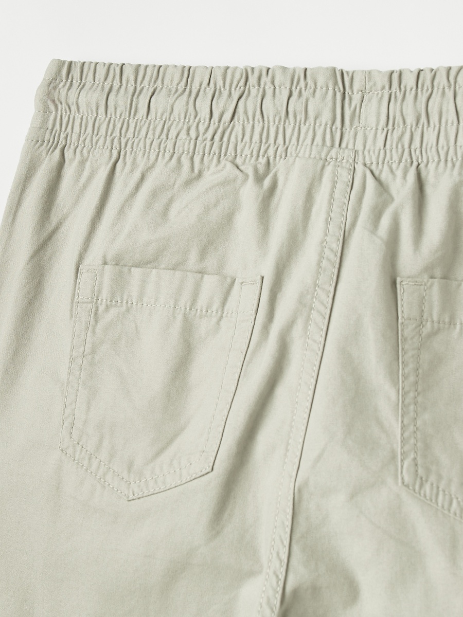 Solid Shorts with Drawstring Closure