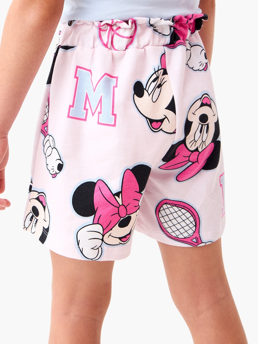 Dinsey Minnie Mouse Print Shorts with Drawstring Closure