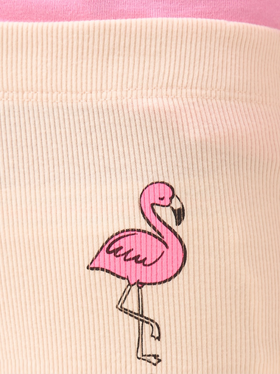Flamingo Shorts with Lettuce Hem