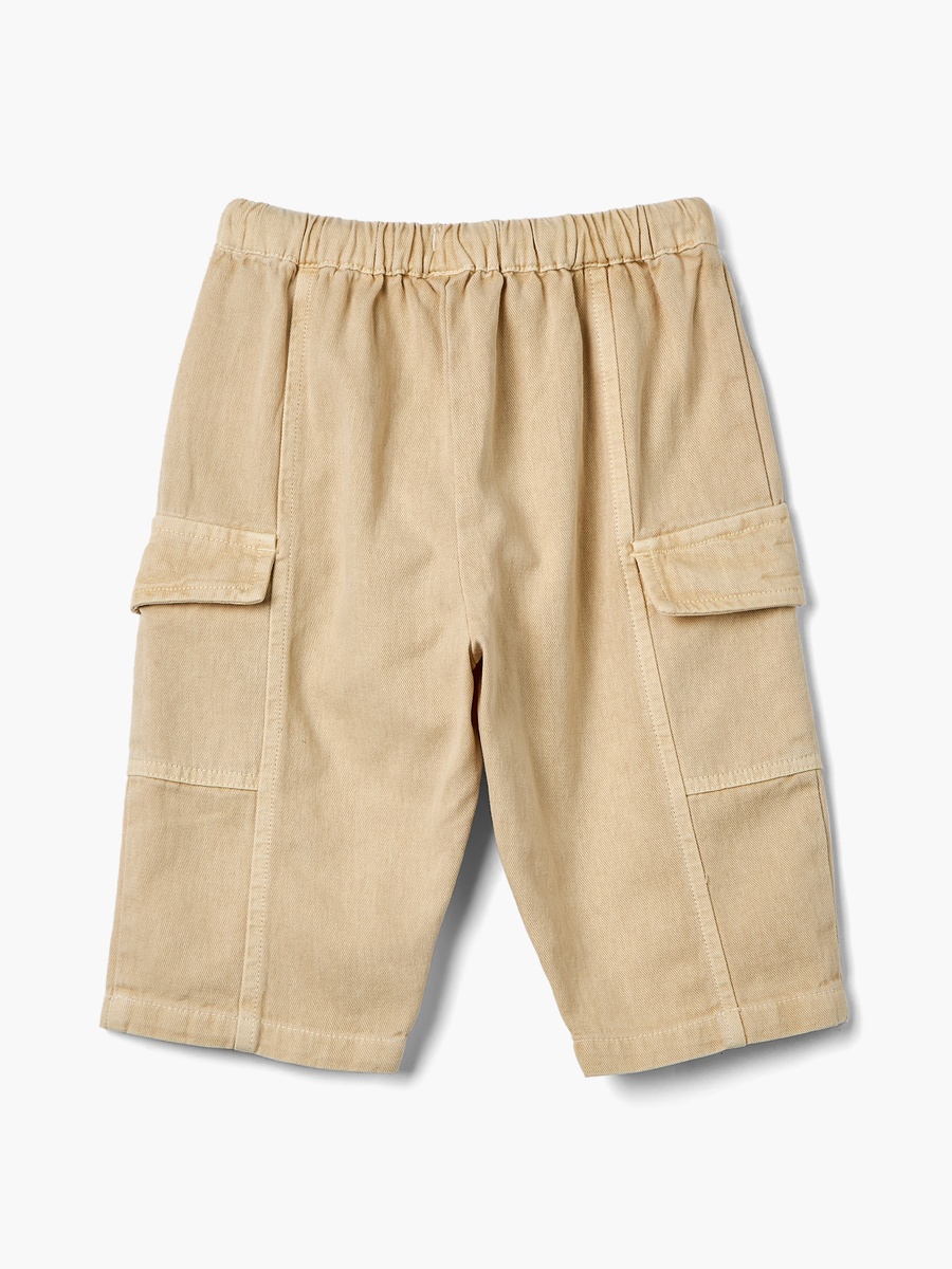Solid Cargo Pants with Drawstring Closure
