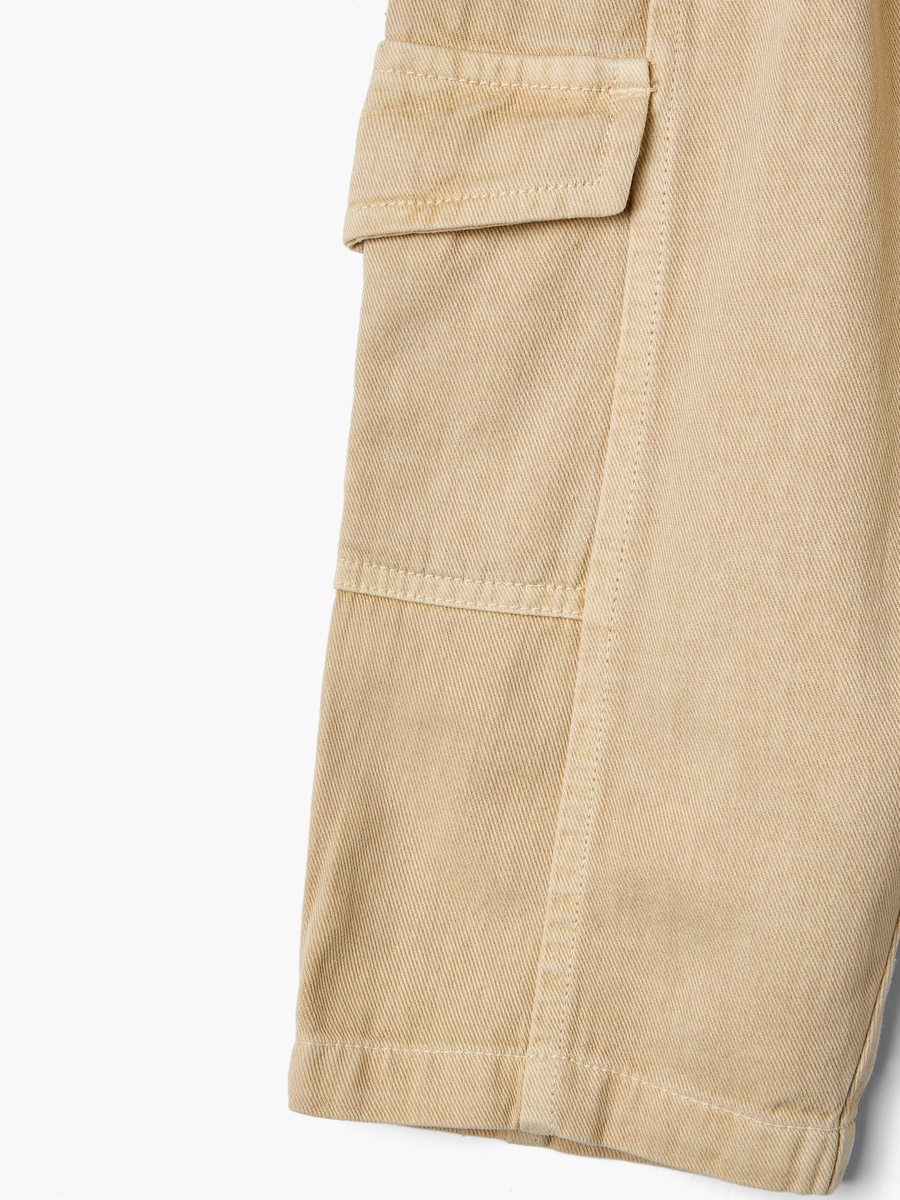 Solid Cargo Pants with Drawstring Closure
