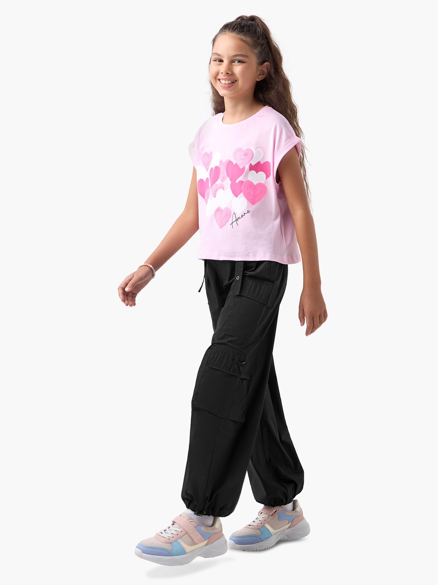 Solid Pants with Pockets and Semi-Elasticated Waistband