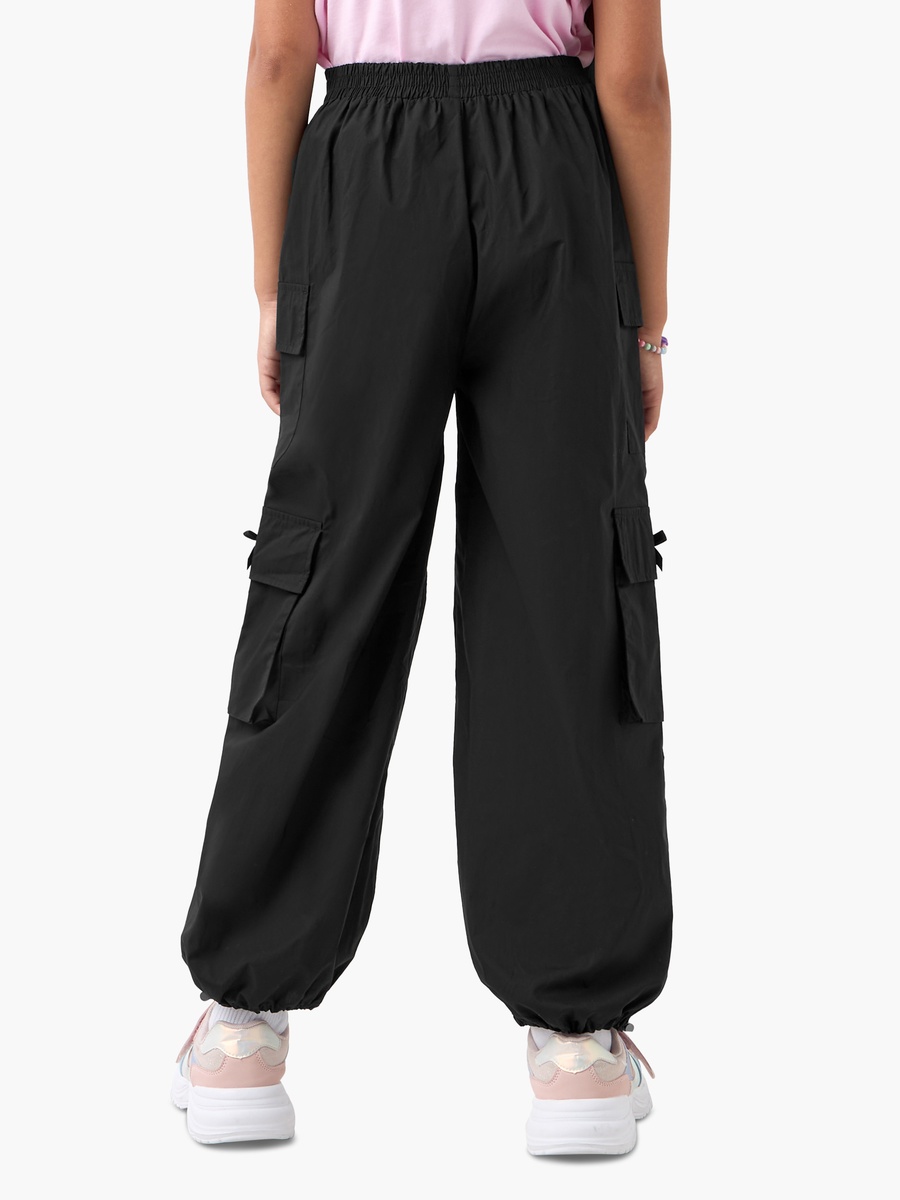 Solid Pants with Pockets and Semi-Elasticated Waistband