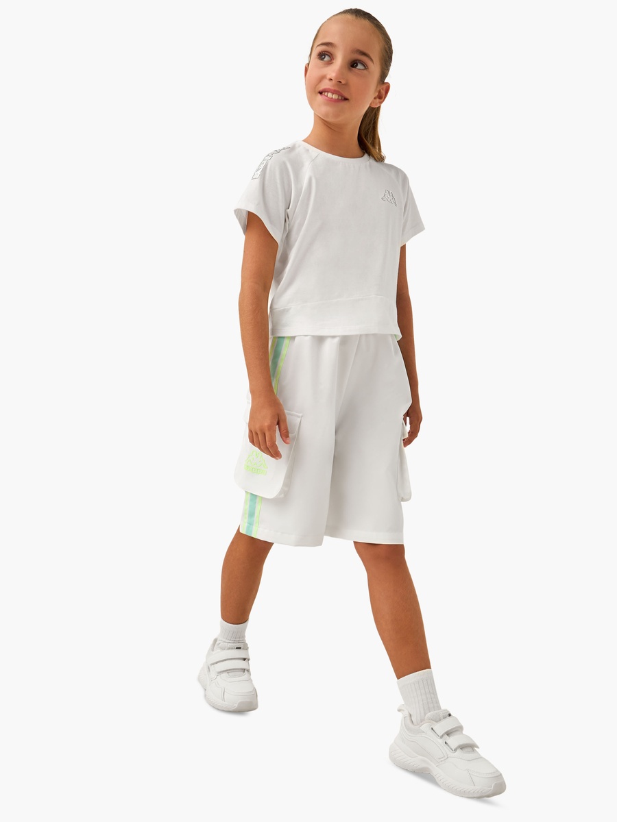 Logo Print Wide Leg Cargo Shorts