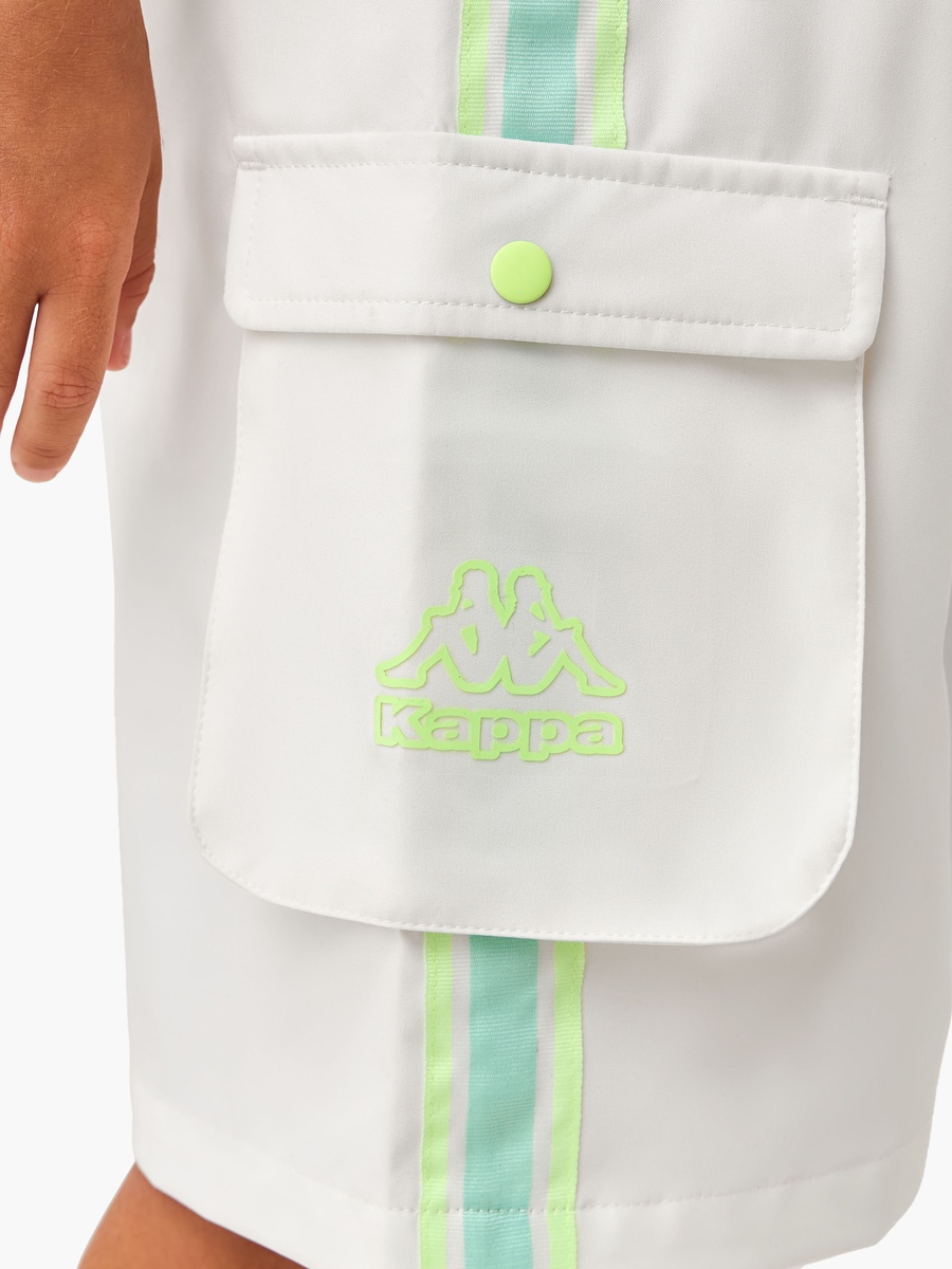 Logo Print Wide Leg Cargo Shorts