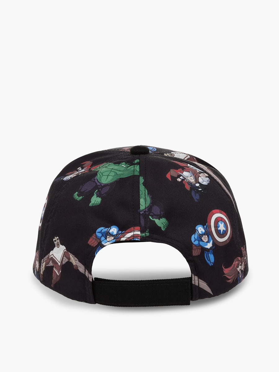 Avengers Print Cap with Hook and Loop Closure