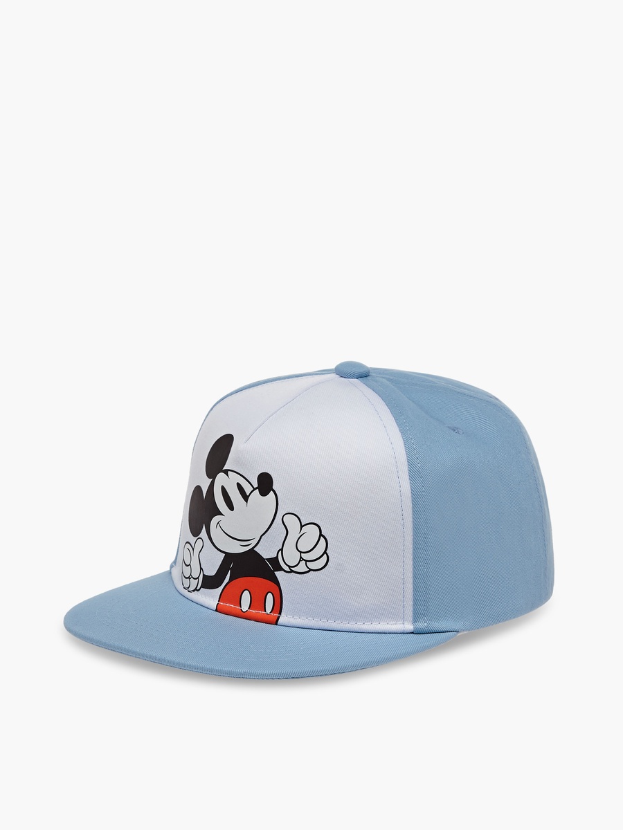 Mickey Mouse Print Cap with Hook and Loop Closure