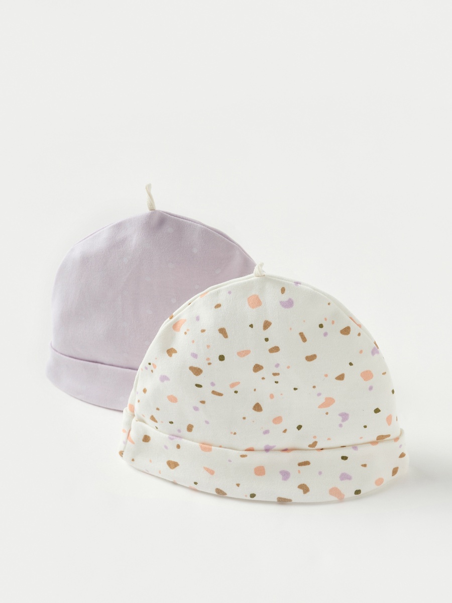 Printed Beanie Cap - Set of 2