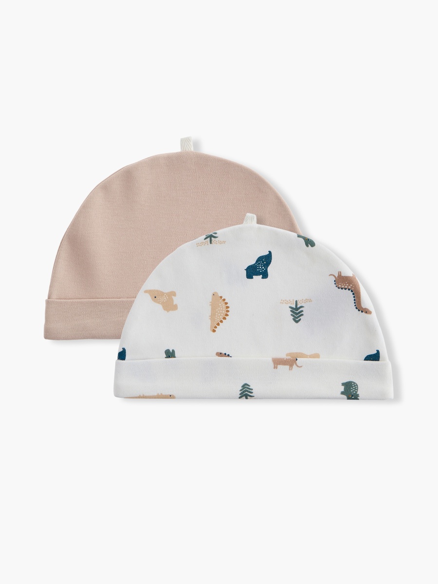 Dino Print Cap - Set of 2