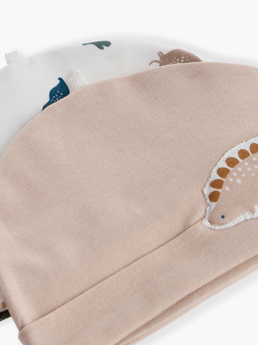 Dino Print Cap - Set of 2