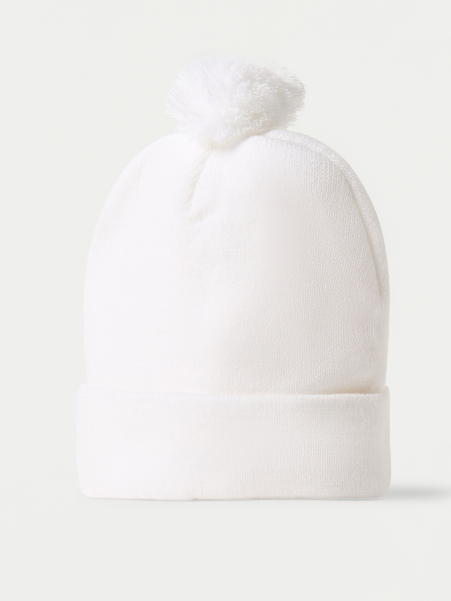 مجموعة قفازات مخططة وقبعة بيني سادة من جونيورز