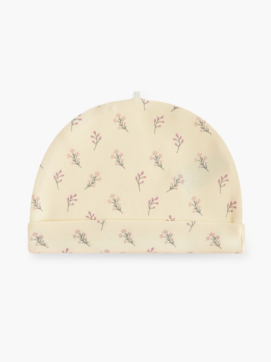 Floral Print Beanie Cap - Set of 2