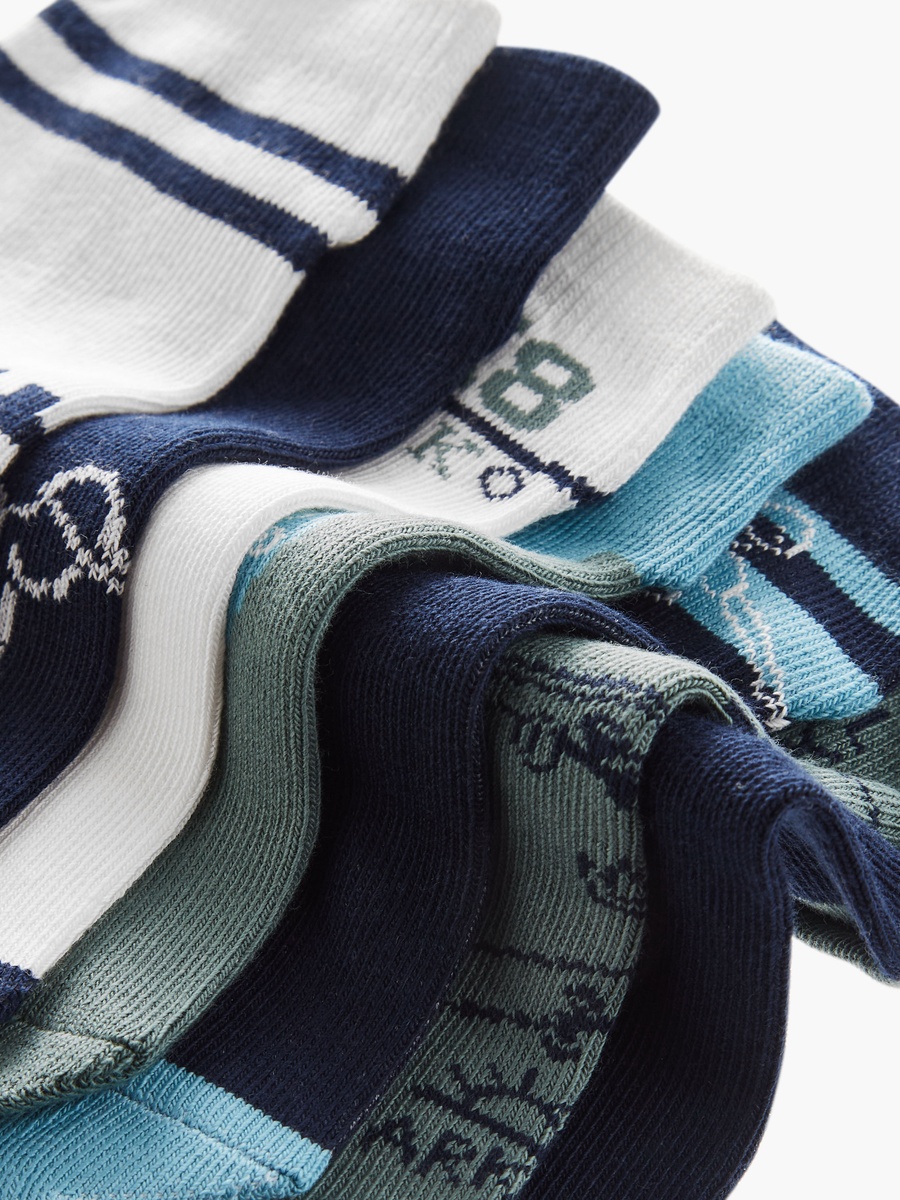 Printed Ankle Length Socks - Set of 7