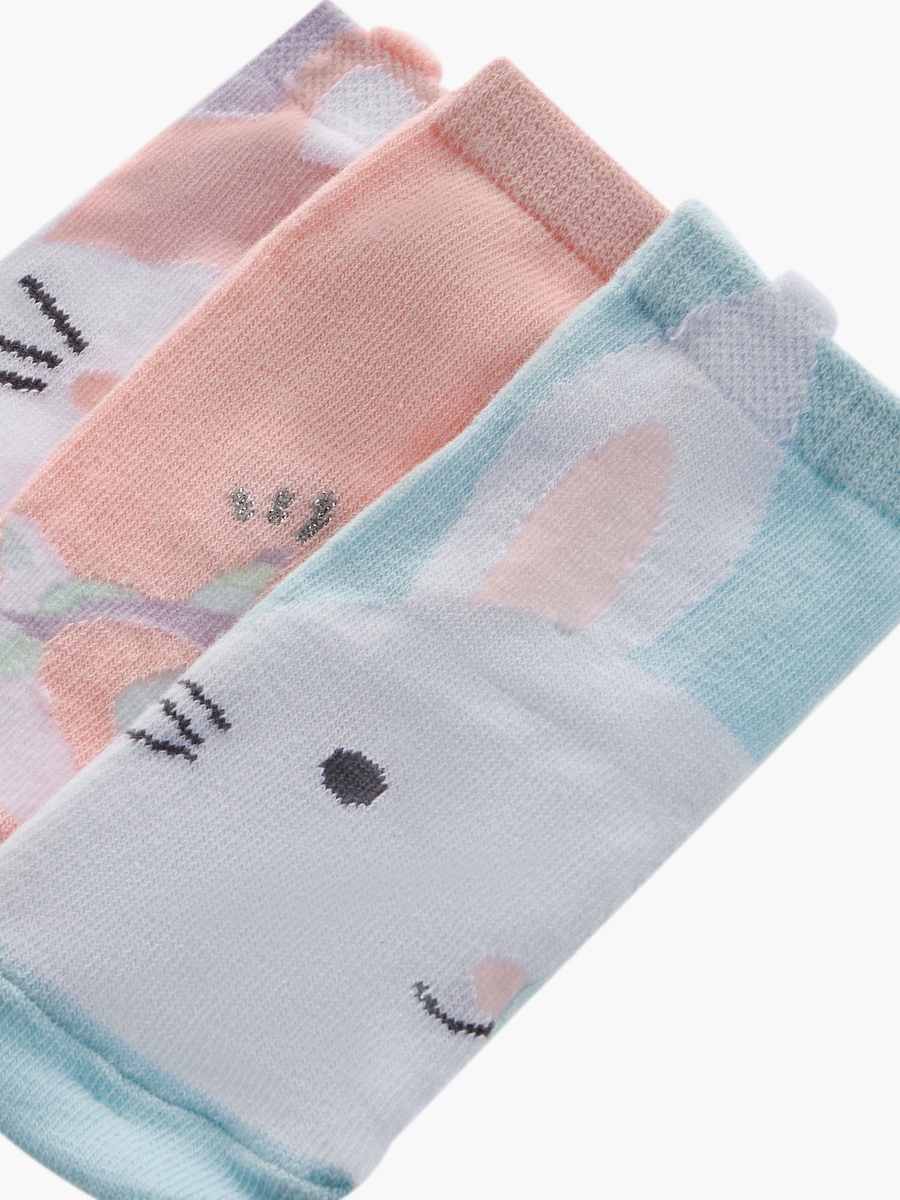 Printed Ankle Length Socks - Set of 3