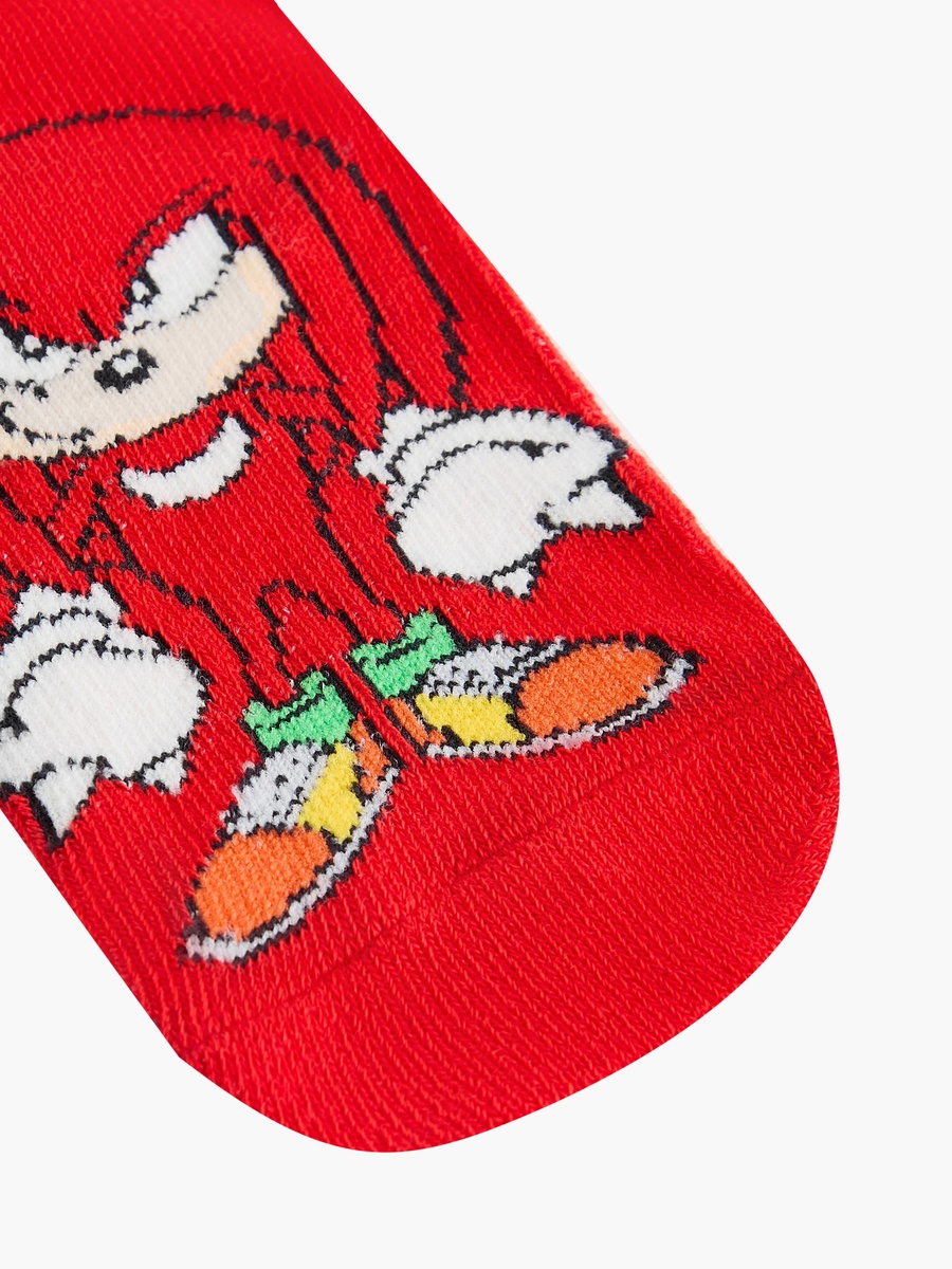 Sonic the Hedgehog Print Ankle Length Socks - Set of 5