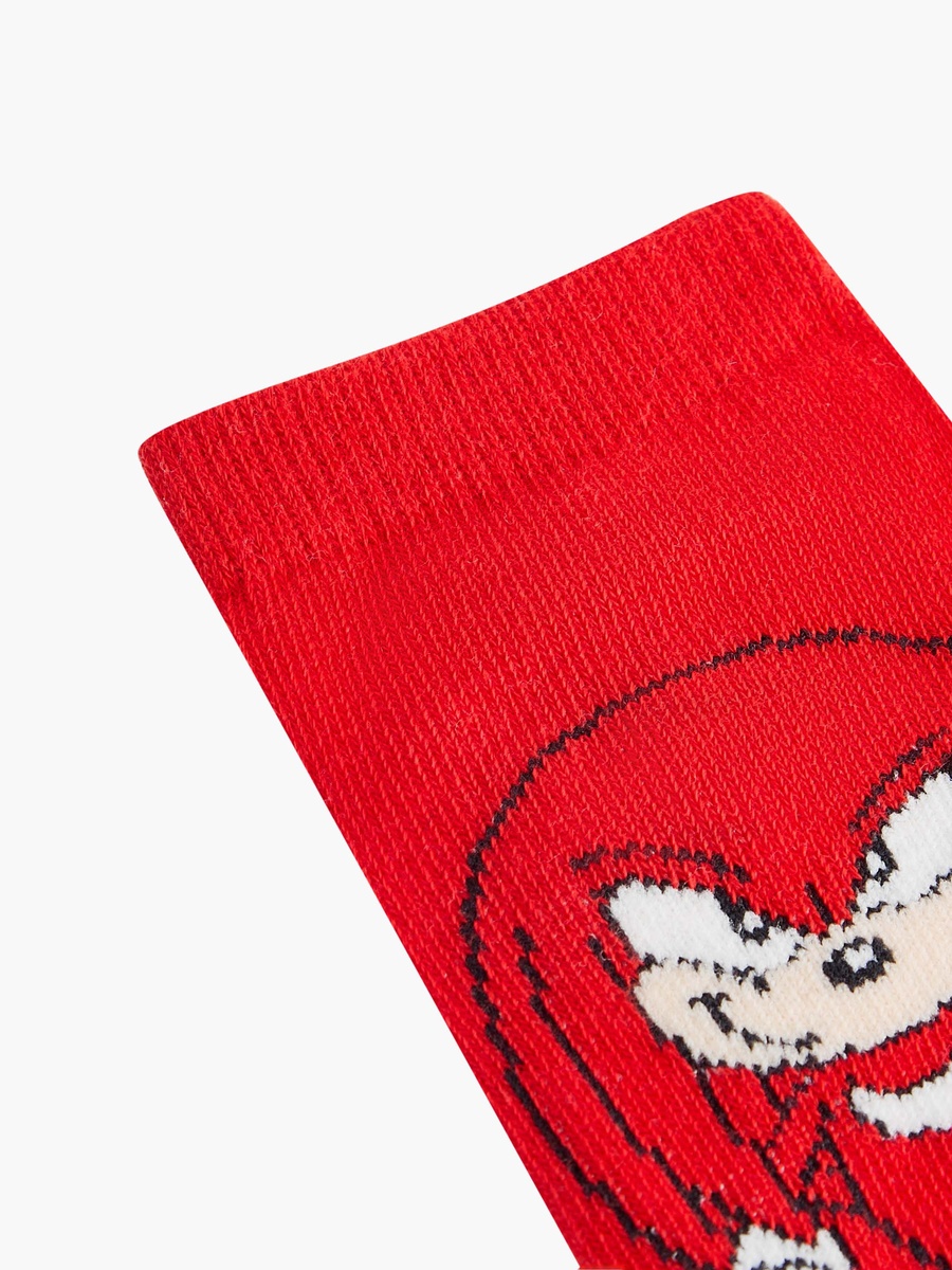 Sonic the Hedgehog Print Ankle Length Socks - Set of 5