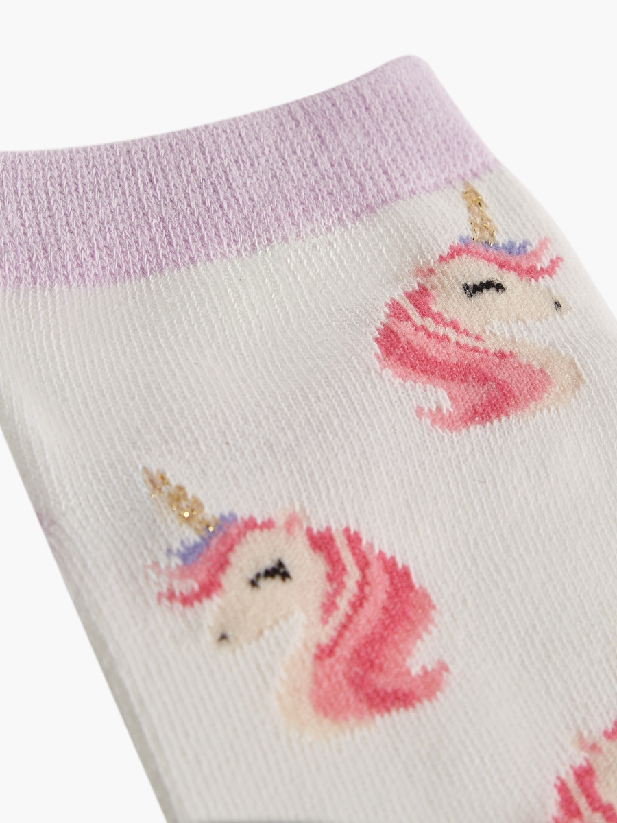 Unicorn Print Ankle Length Socks - Set of 6