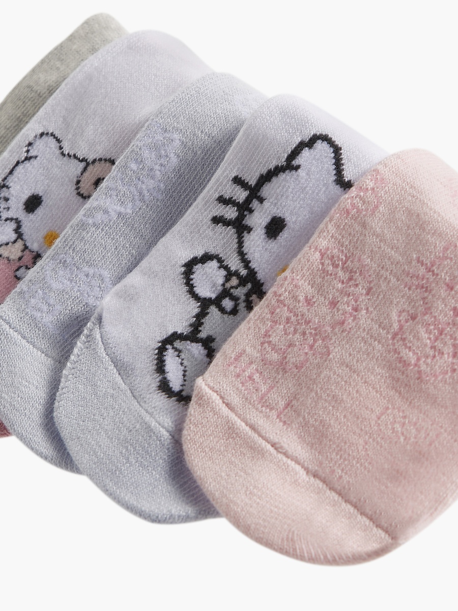 Hello Kitty Print Ankle Length Socks - Set of 6