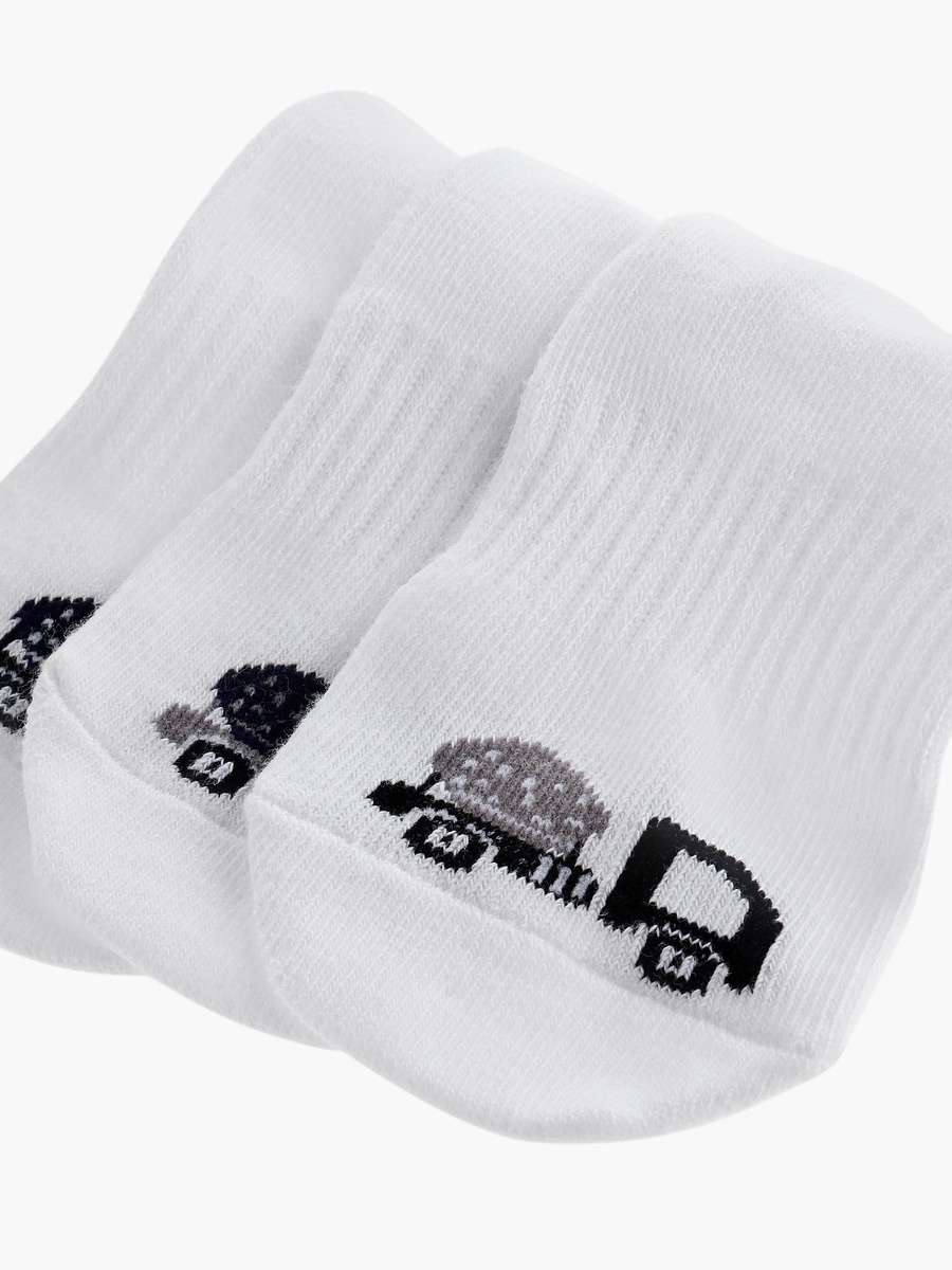 Truck Print Ankle Length Socks - Set of 3