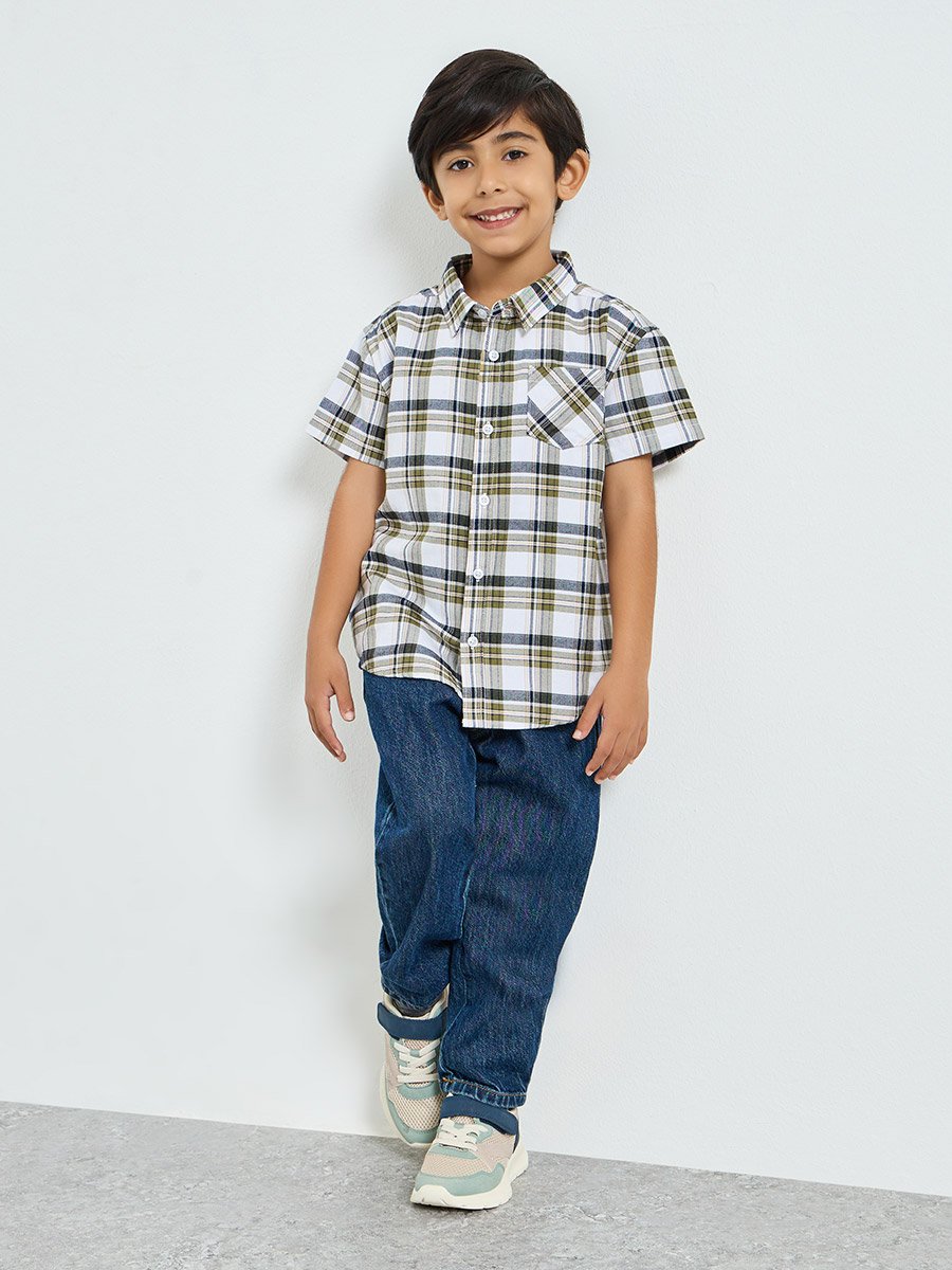 Boys Checked Cotton Shirt
