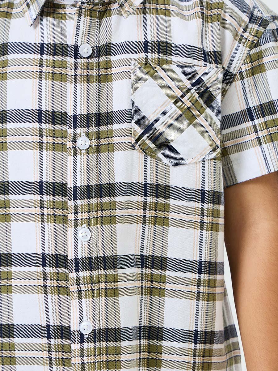 Boys Checked Cotton Shirt