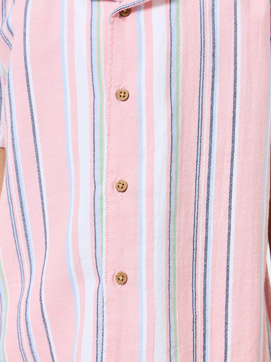 Boys Striped Cotton Resort Shirt