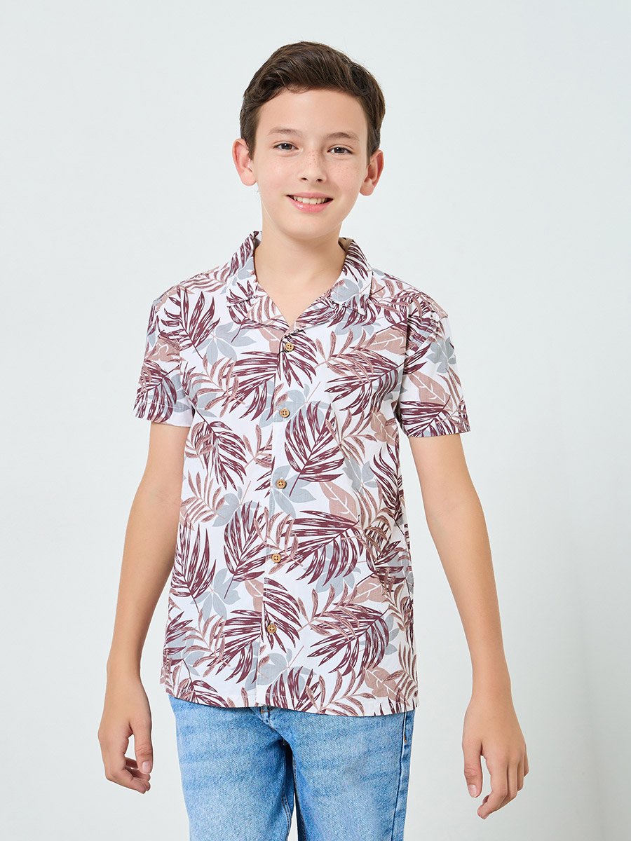 Boys Printed Short Sleeve Shirt