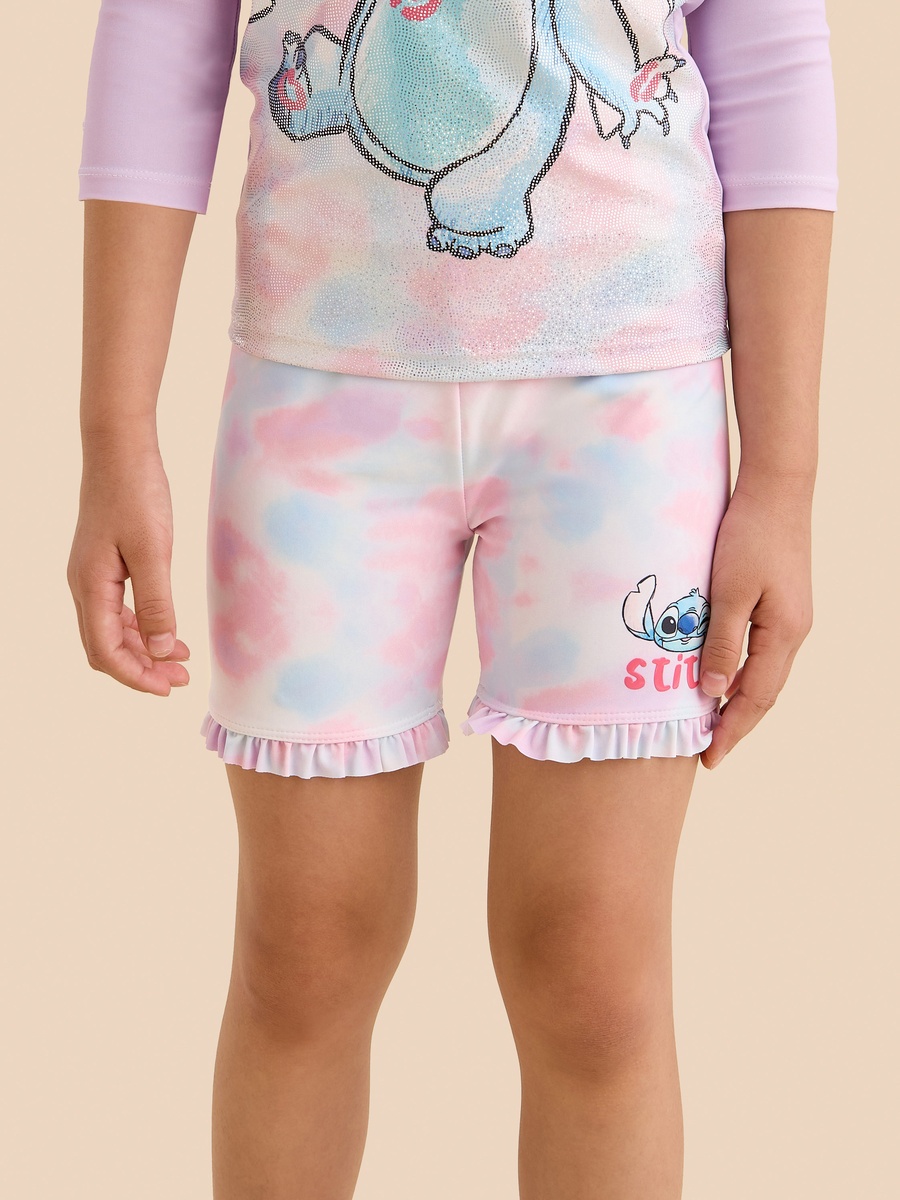 Stitch Print Rashguard and Shorts Set