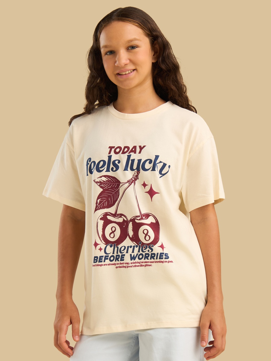 Graphic Print Oversized Cotton T-Shirt