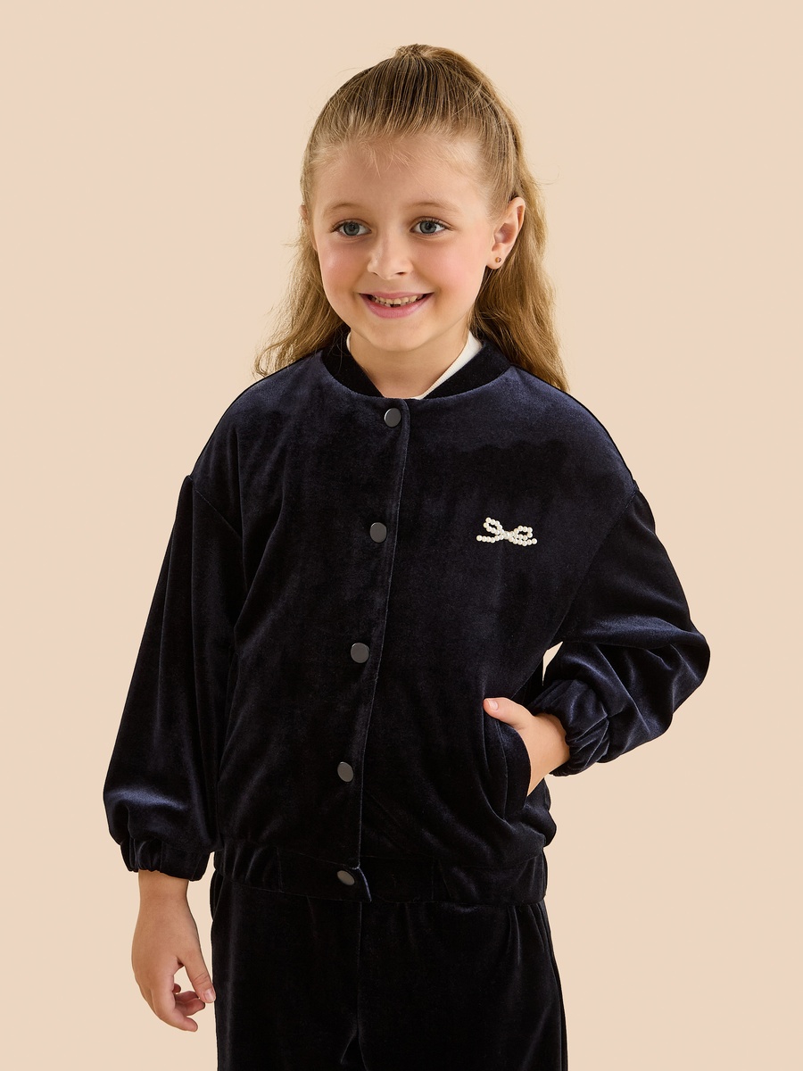 Velour Bomber Jacket and Pants Set